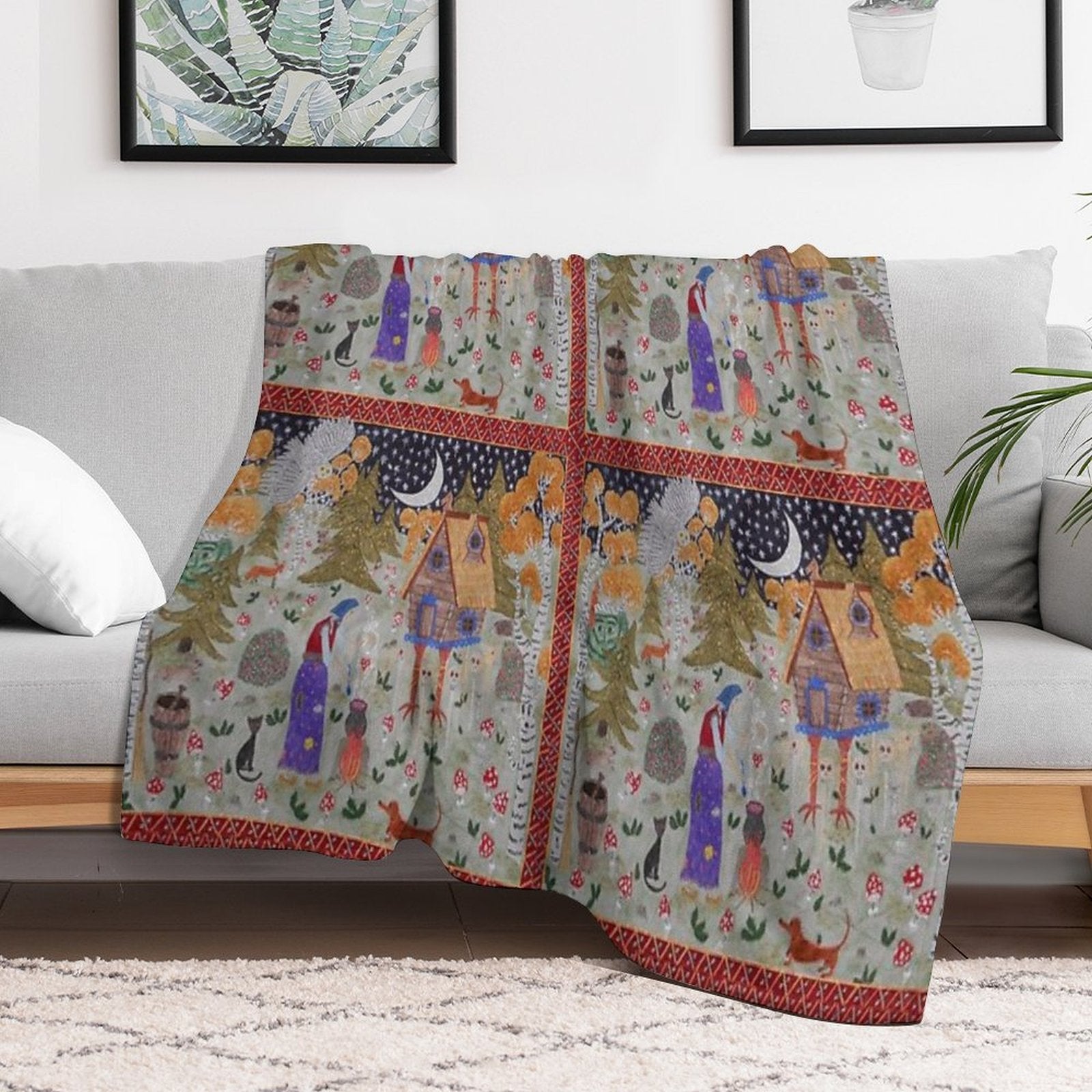 Baba Yaga’s Enchanted Forest Gift-ready Throw Blanket