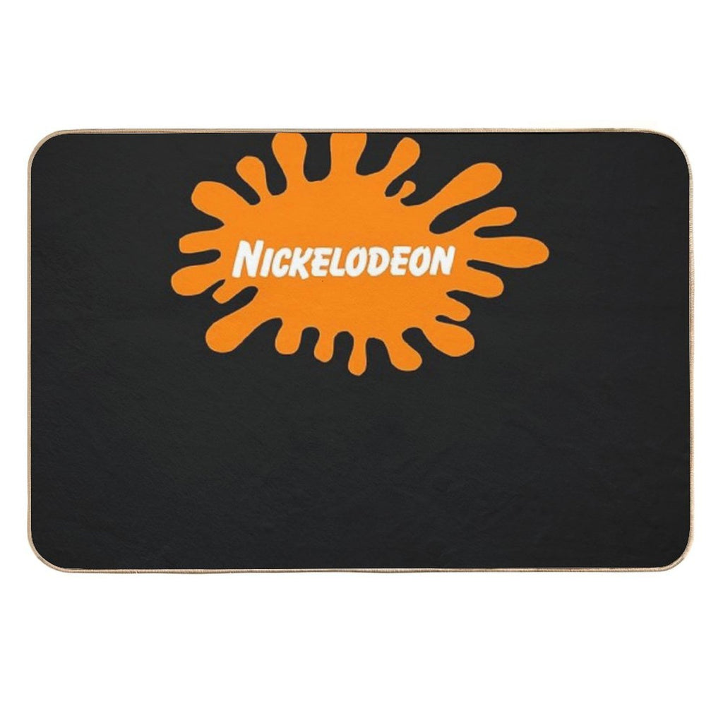 Nickelodeon Logo Classic T Shirt  Non-Slip Bath Mat