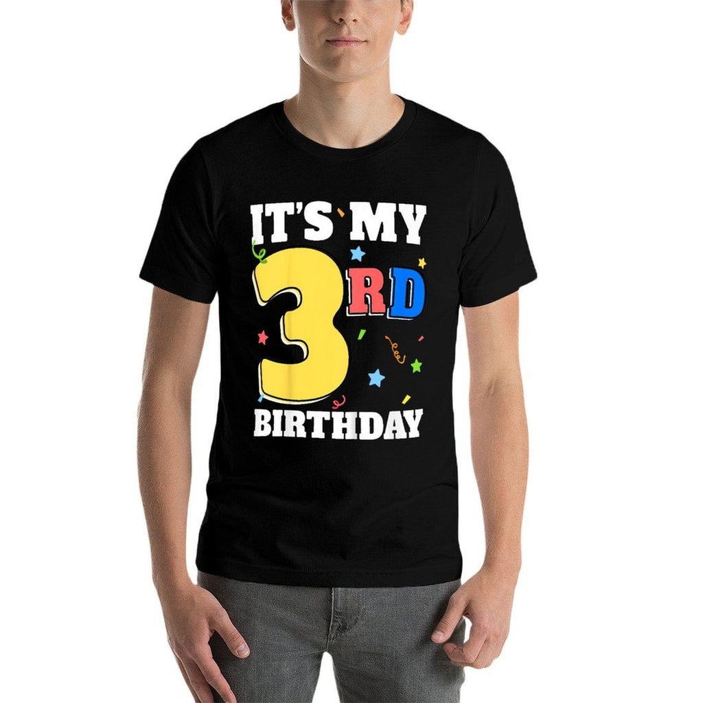 Kids It's My 3rd Birthday Boy 3 Toddler Girl Three Happy Birthday  Soft T-Shirt