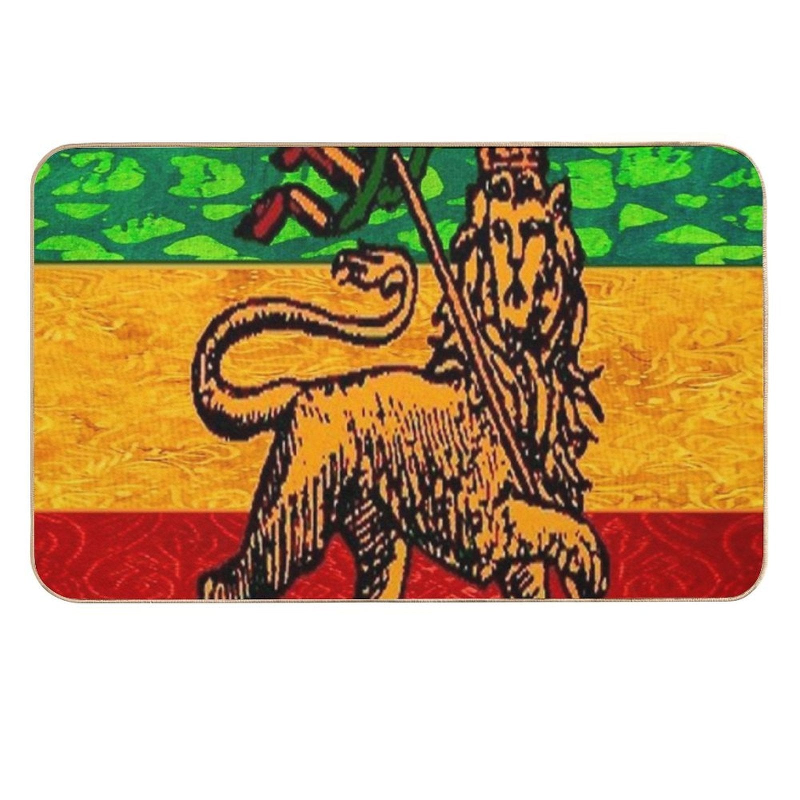 Rasta Lion of Judah Flag  Slip-Resistant Bath Mat
