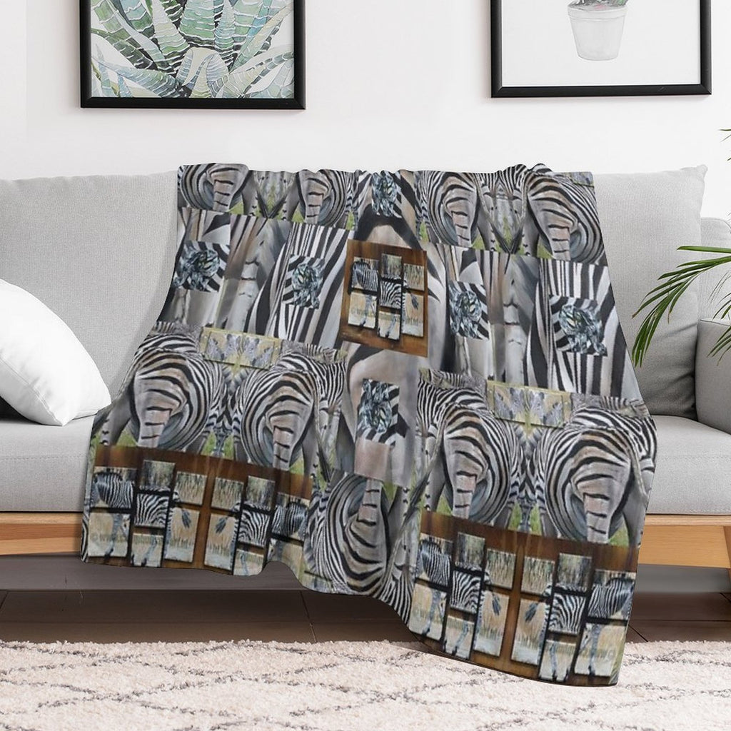Zebra Pattern Gift-ready Throw Blanket