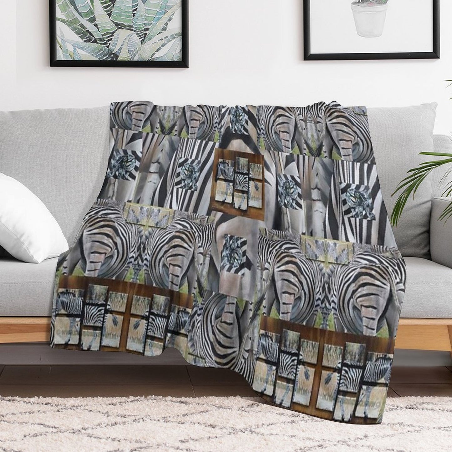 Zebra Pattern Gift-ready Throw Blanket
