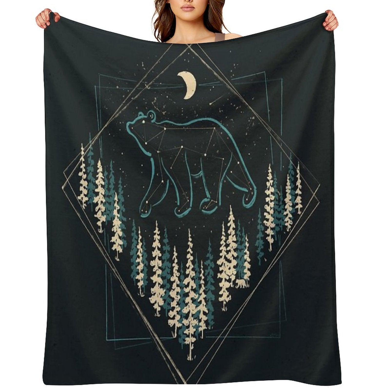The Heaven's Wild Bear Gift-ready Throw Blanket