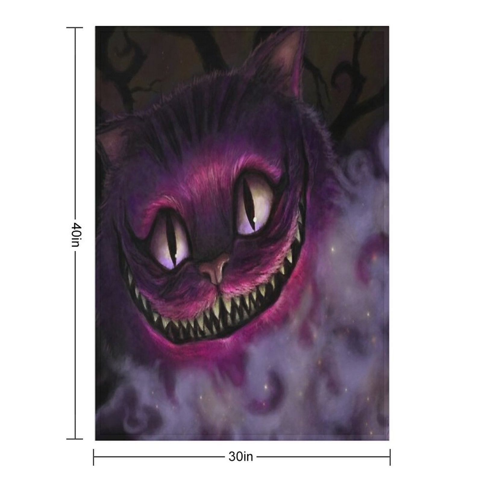 Cheshire Cat Lightweight Throw Blanket