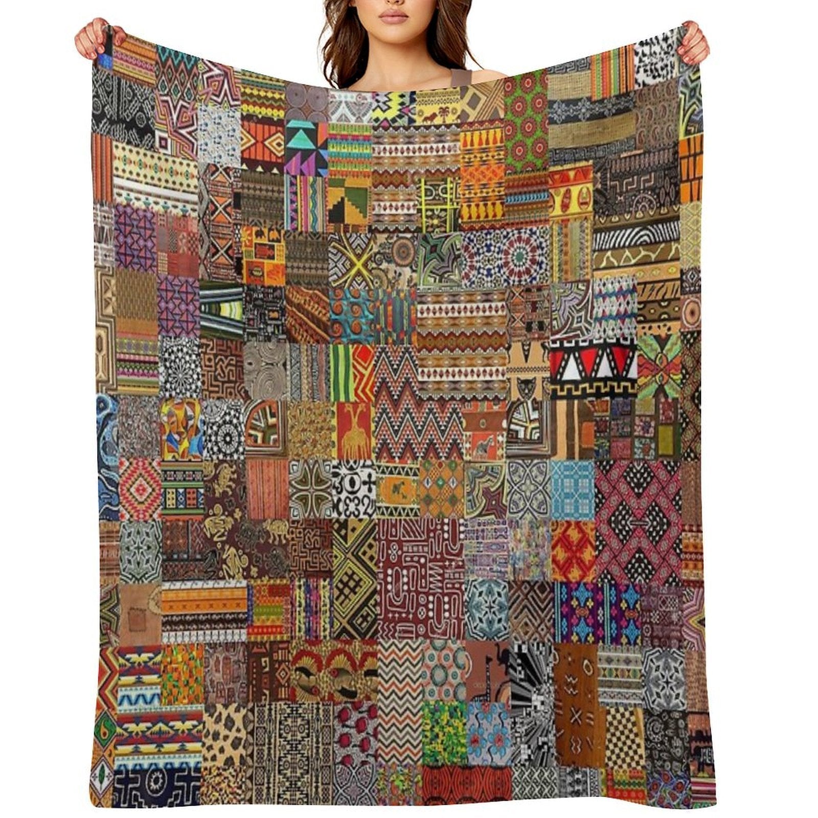 Ethnic Patterns Lightweight Throw Blanket