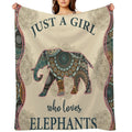 Just A Girl Who Loves Elephants Mandala Gift-ready Throw Blanket