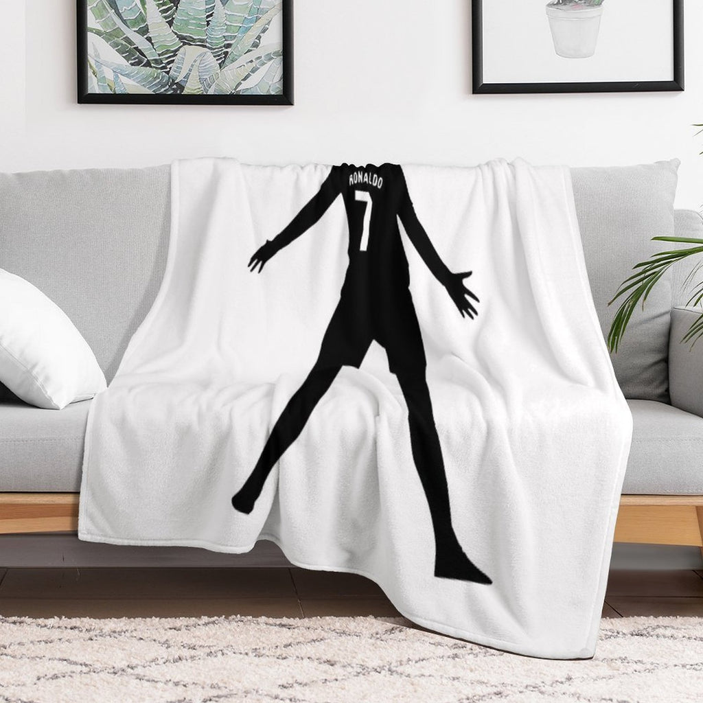 Christiano Ronaldo  CR7  Shadow Design Machine-washable Throw Blanket