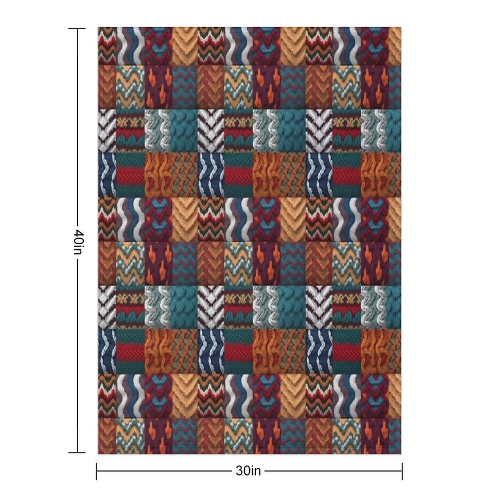 Cosiness Knitted And Crocheted Wrinkle-free Throw Blanket