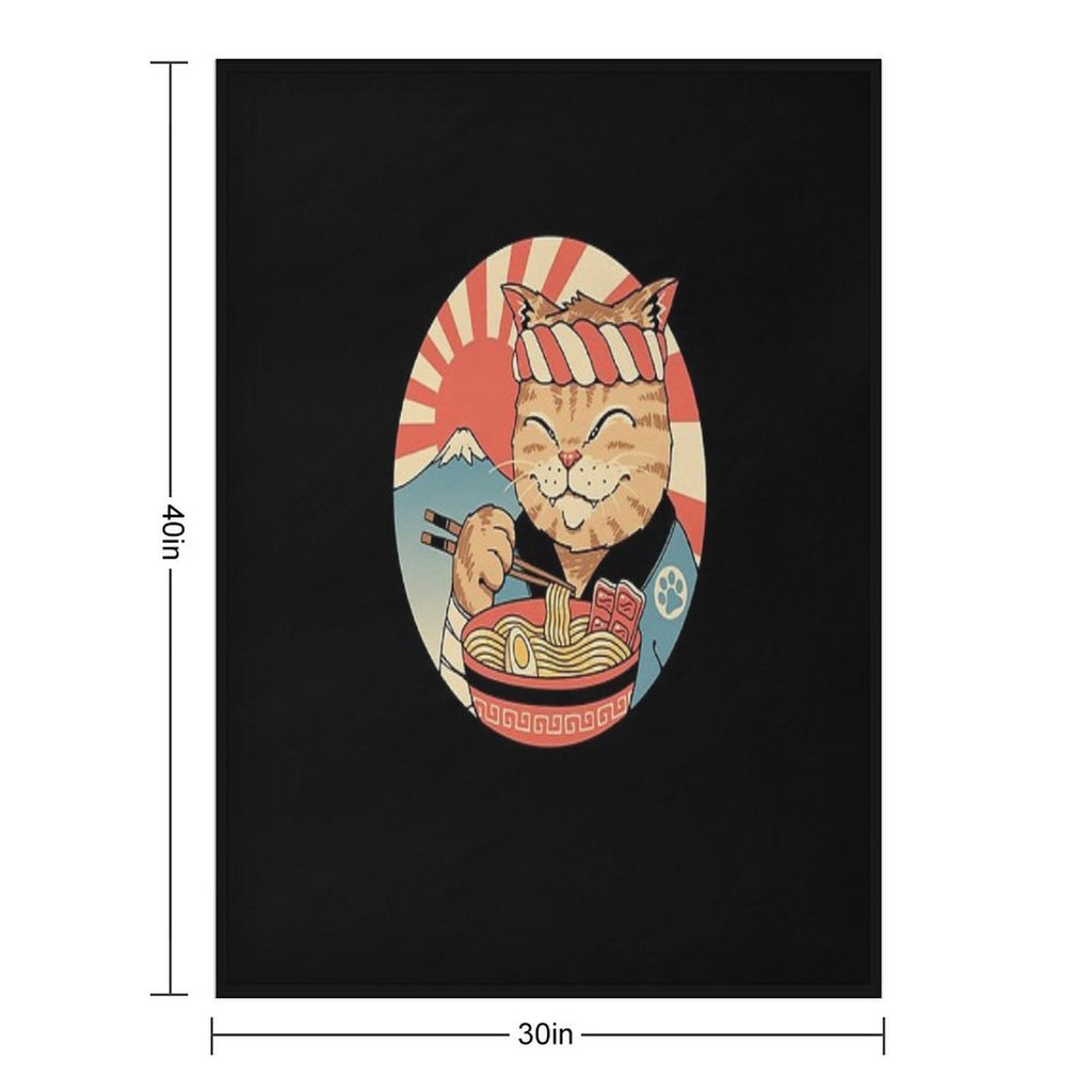 Catana Ramen Eco-conscious Throw Blanket
