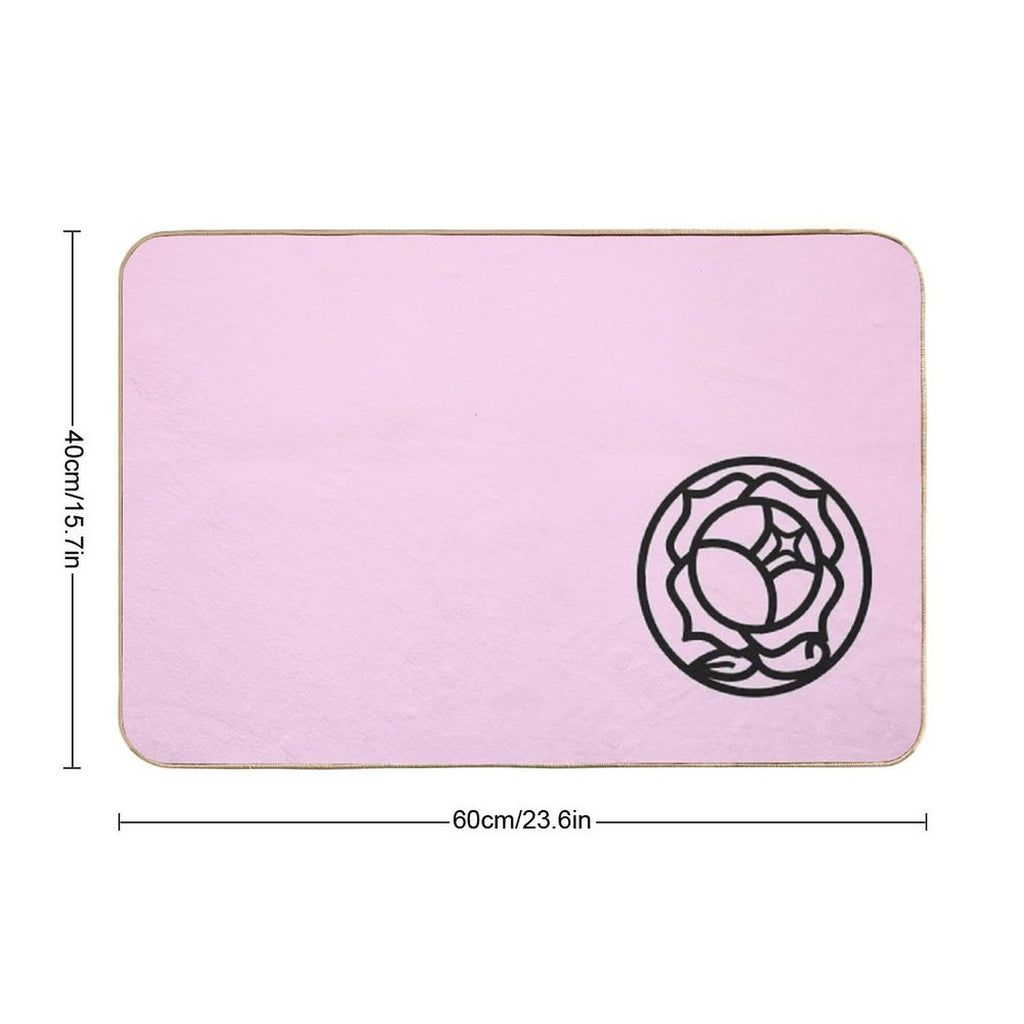 Utena Rose Crest  Fade-Resistant Bath Mat