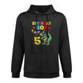 5 Years Old T-Rex Dinosaur Boy Kids 5th Birthday Party Moisture-Wicking Hoodie