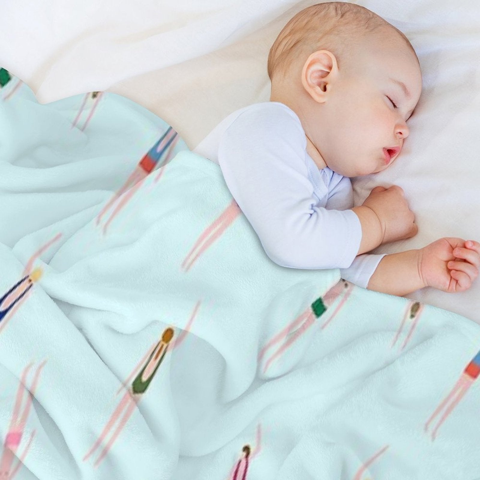 Swimmers in The Pool Sustainable Throw Blanket