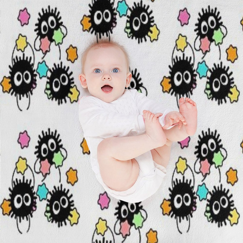 Happy Soot Sprites Shrink-resistant Throw Blanket