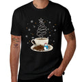 Fun Winter Snowman Holiday Coffee Drinker Barista  Tagless Design T-Shirt