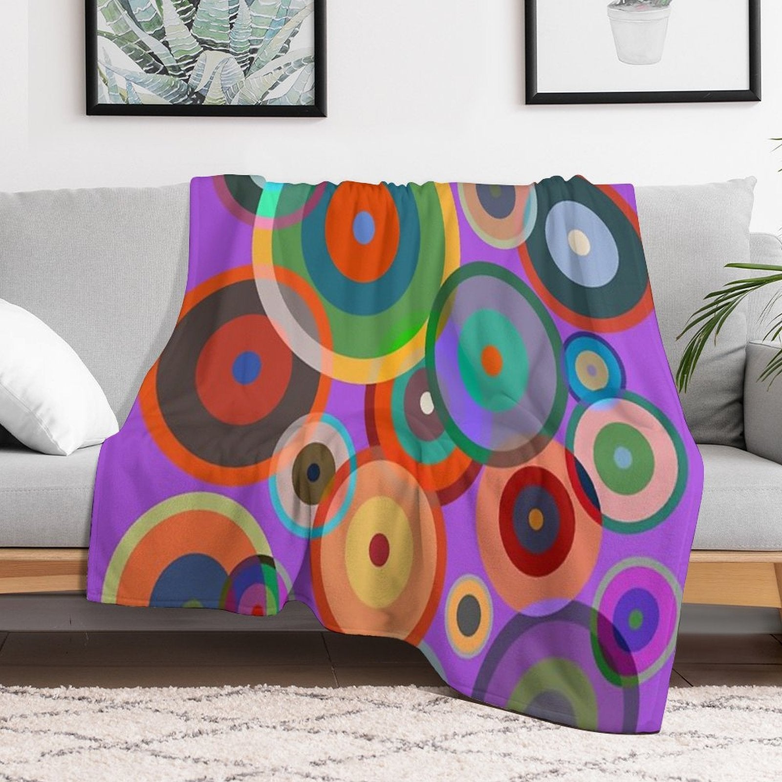 Kandinsky #4 Anti-pilling Throw Blanket