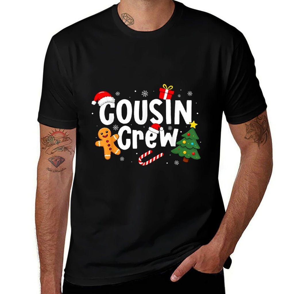 Cousin Crew Christmas Pajamas for Men Kids Women Grandkids  Polyester Blend T-Shirt