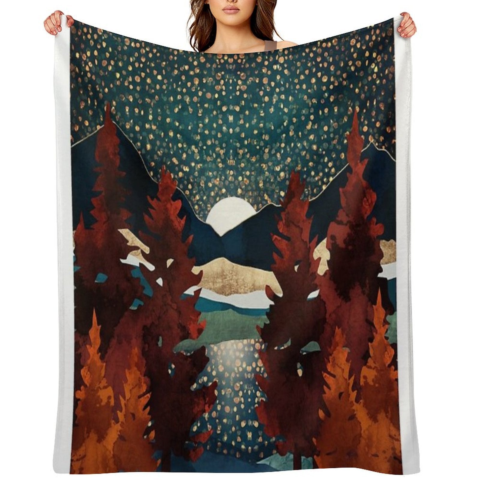 Star Sky Reflection Travel-friendly Throw Blanket