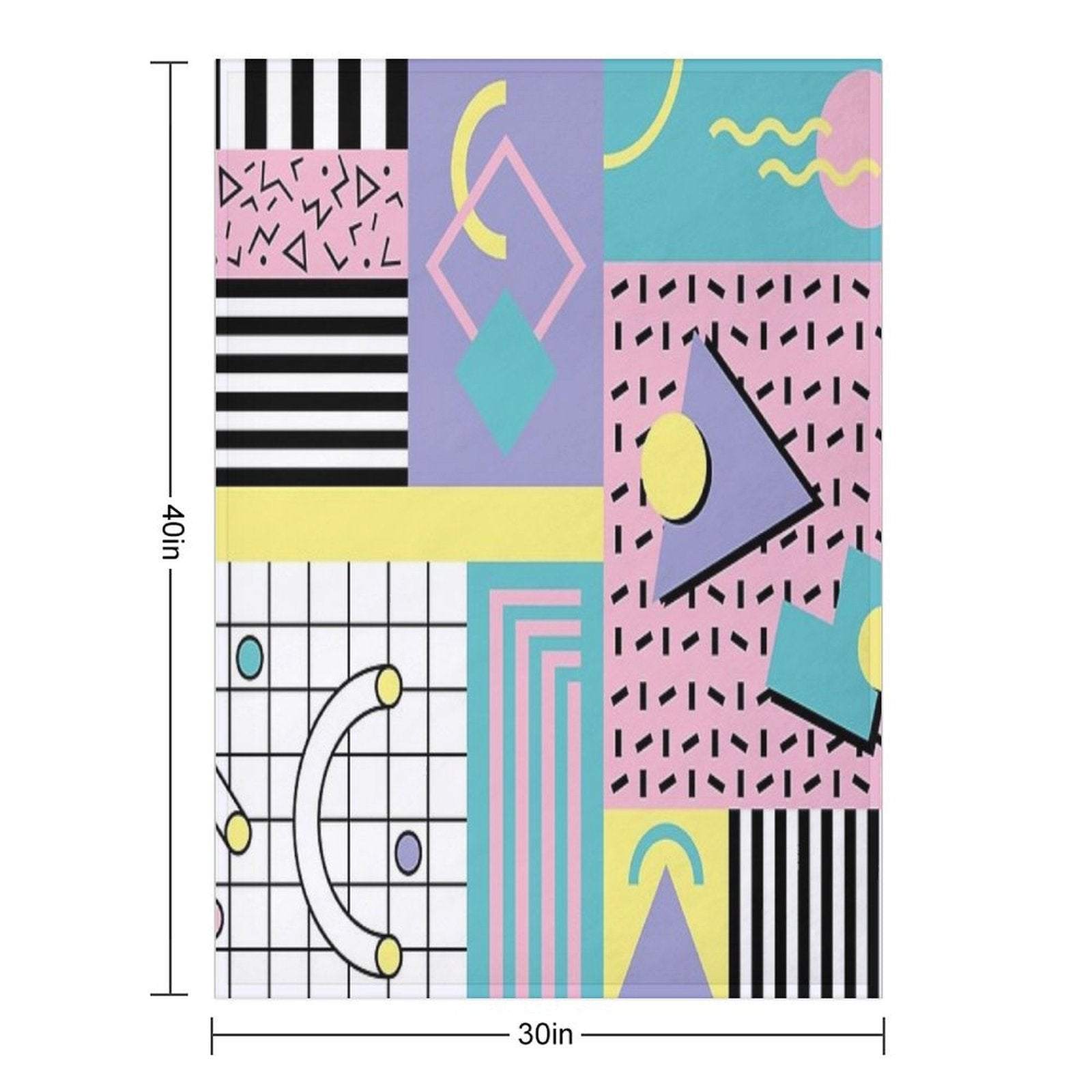 Memphis Pattern 25 - Retro 90s  80s Multi-functional Throw Blanket