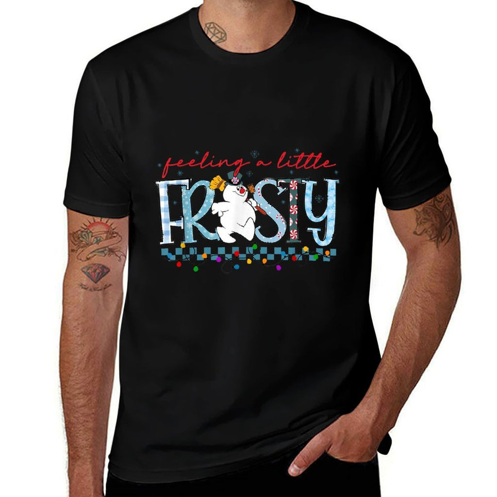 Feeling A Little Frosty Cute Snowman Christmas Humor Xmas  Breathable T-Shirt
