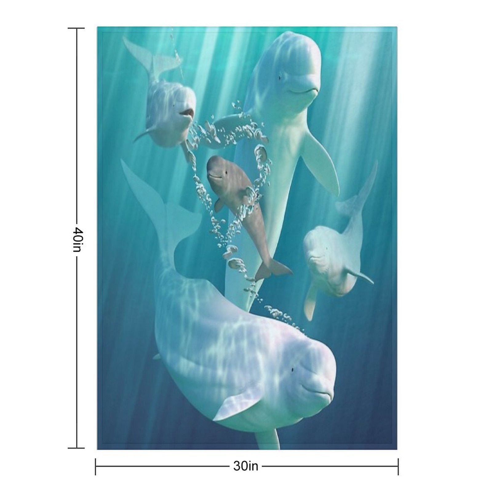 Beluga Bubbles Comfort Throw Blanket
