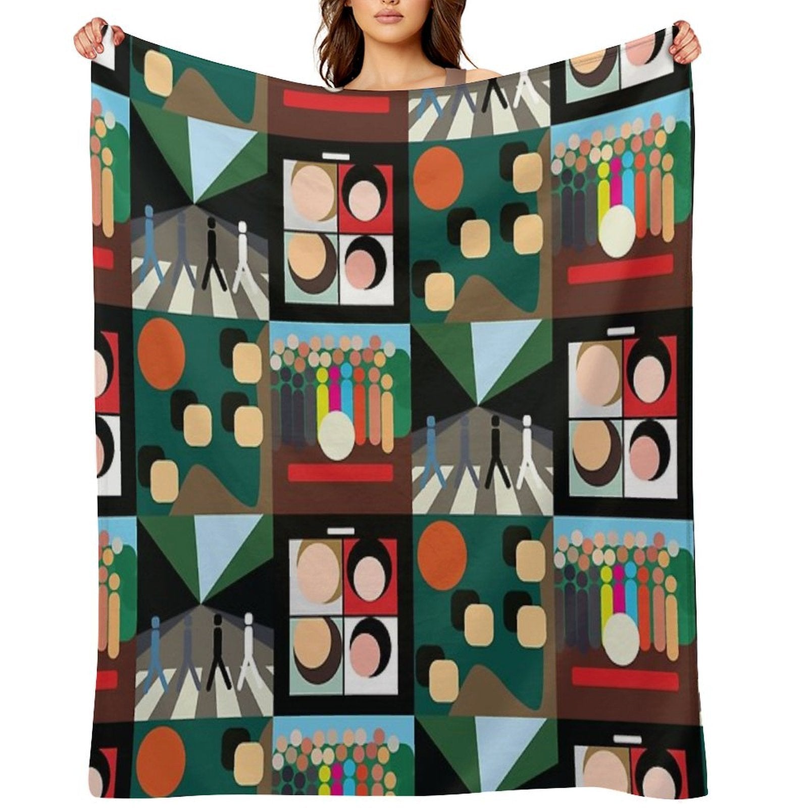 The Beatles Minimal Album Covers Compact Throw Blanket