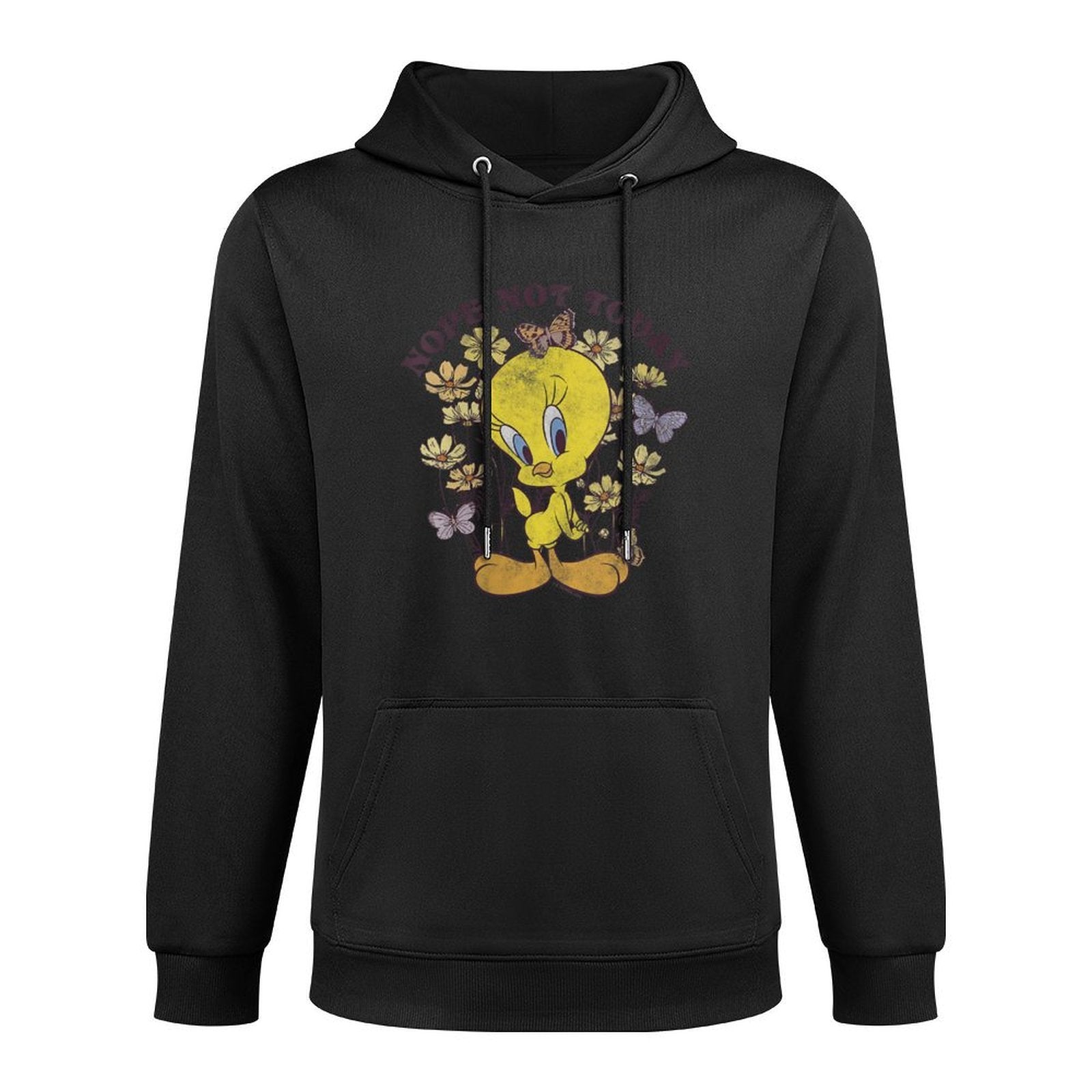 Womens Looney Tunes Tweety Bird Floral Butterfly Nope Not Today Unisex Design Hoodie
