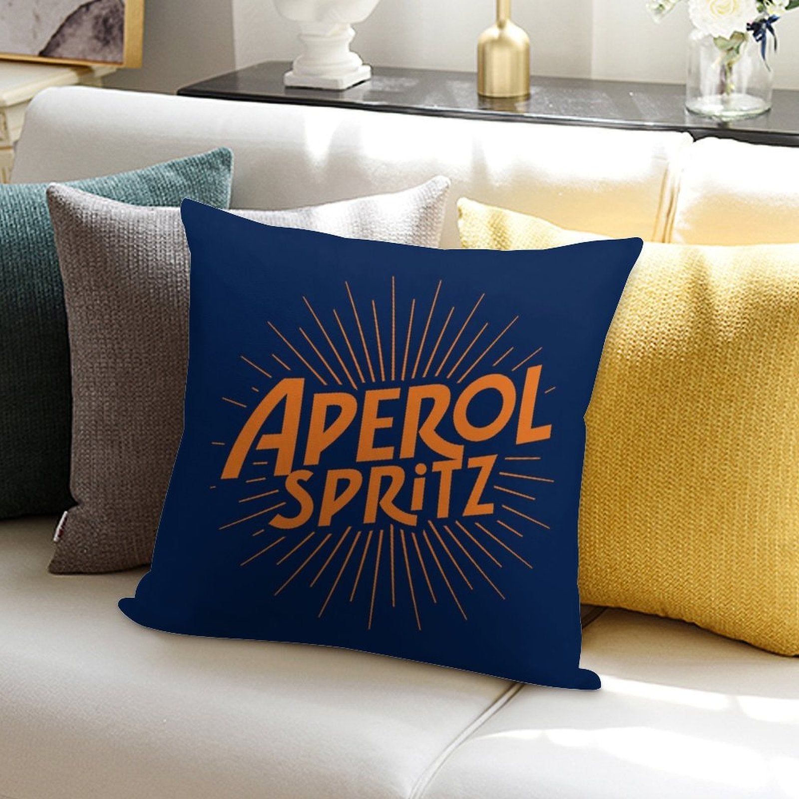 APEROL SPRITZ Soft Ultra-Soft Texture Throw Pillow