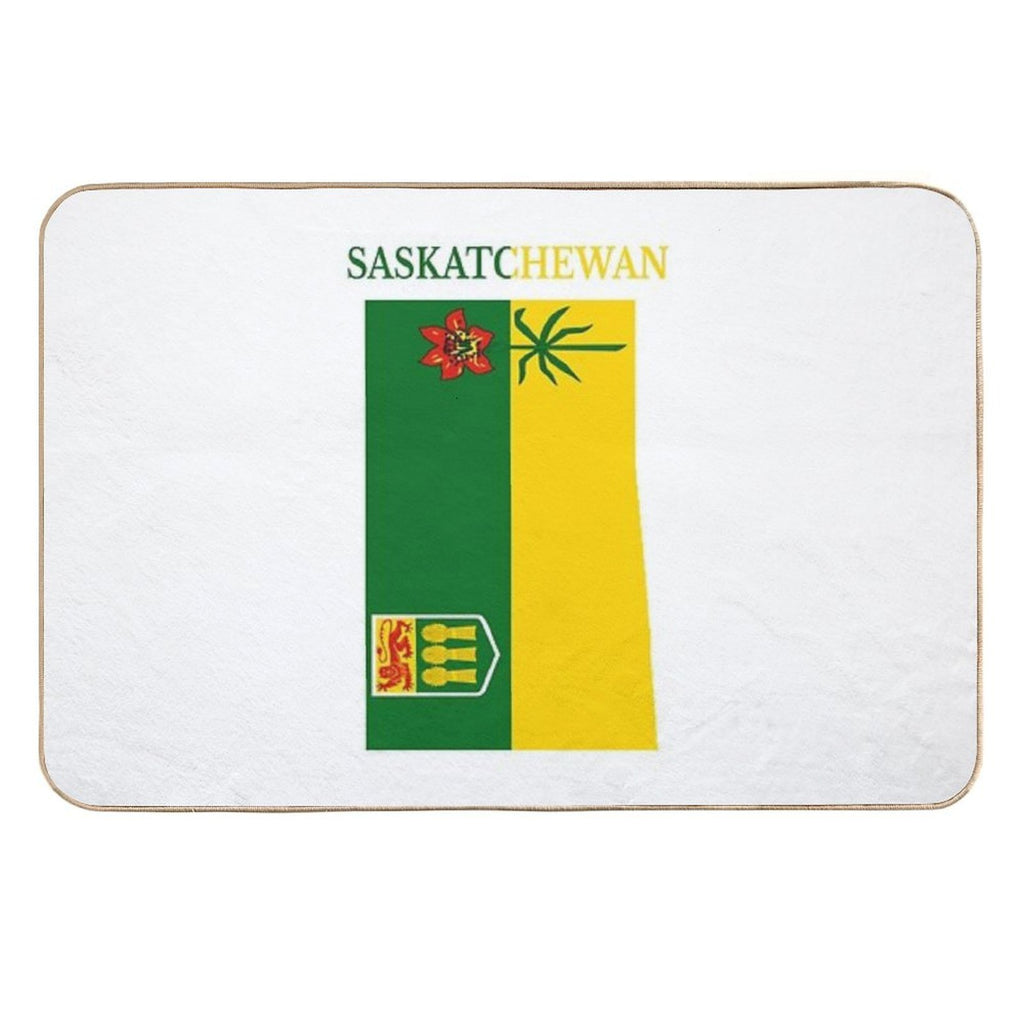 Saskatchewan Flag Map, SK, Canada  Easy Maintenance Bath Mat