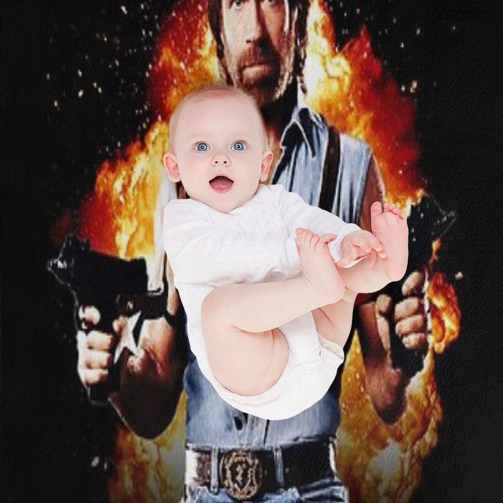 Chuck Norris Greatest of All Time Plush Throw Blanket