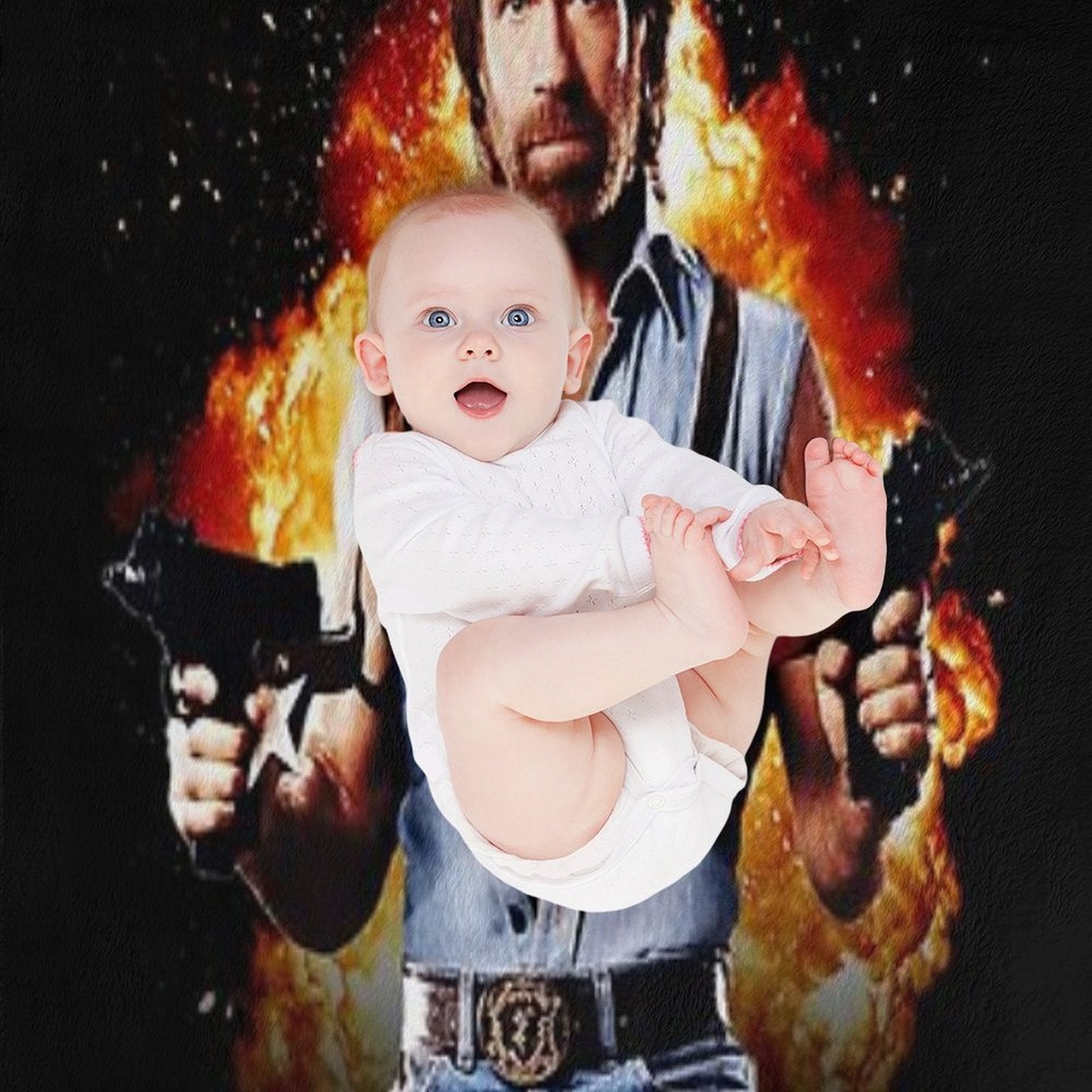 Chuck Norris Greatest of All Time Plush Throw Blanket
