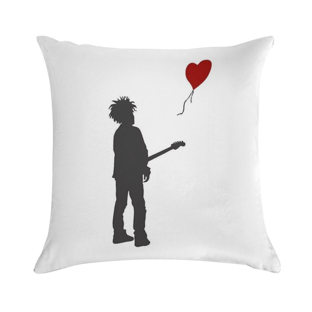 ROBERT THE CURE SMITH X BANKSY Soft Durable Construction Throw Pillow