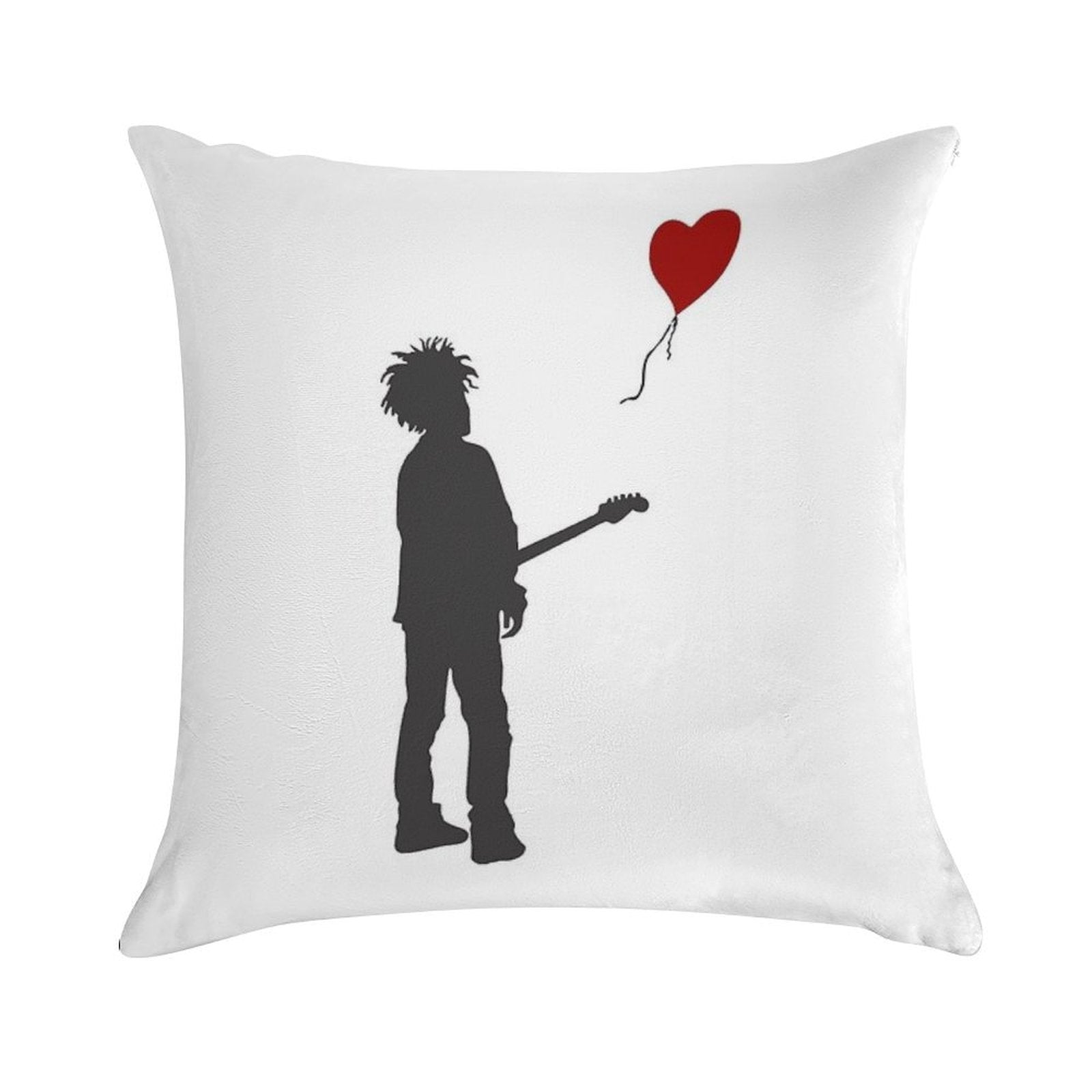ROBERT THE CURE SMITH X BANKSY Soft Durable Construction Throw Pillow