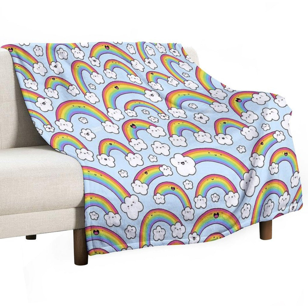 Rainbows Everywhere! Eco-conscious Throw Blanket