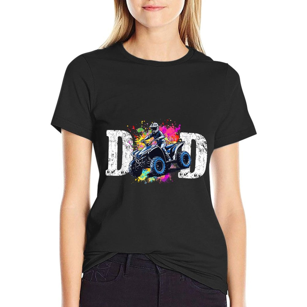 Dad ATV Dirt Bike Birthday ATV Racing 4 Wheeler Birthday  Versatile T-Shirt