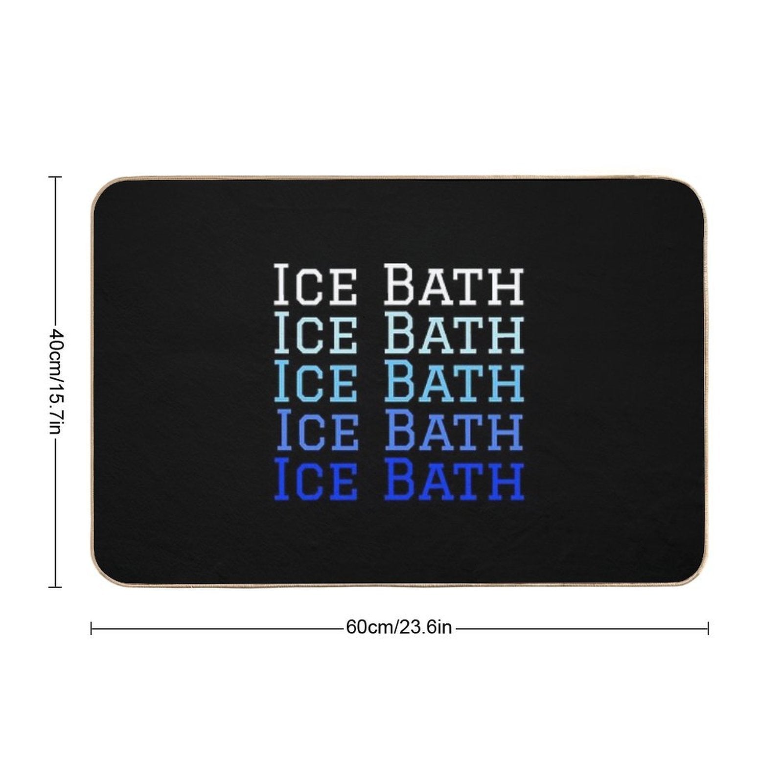 Ice Bath Repeat - Cold Therapy - Wild Swimming Tees  High-Traffic Bath Mat