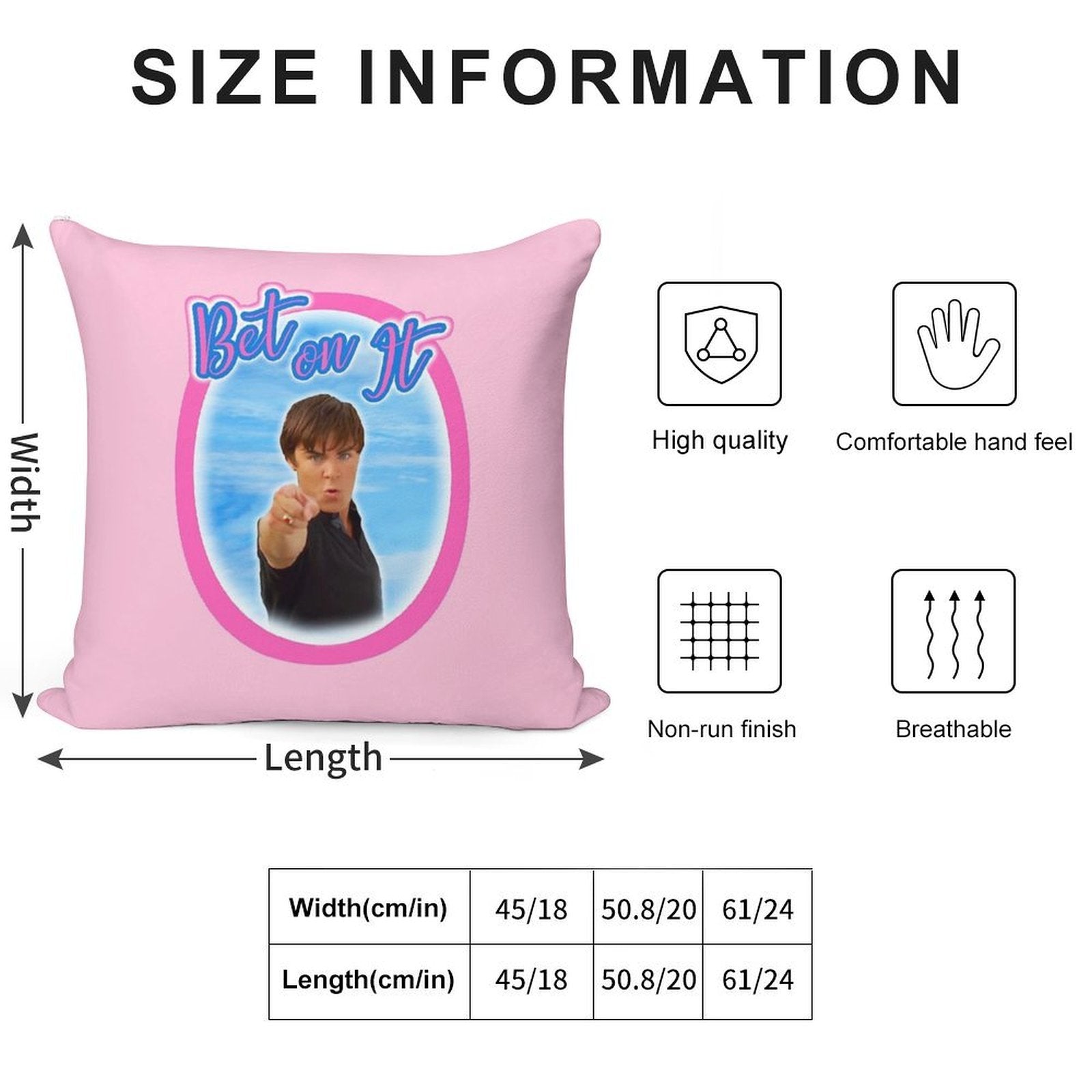 Troy Bolton Says Bet On It High School Musical Zac Efron Fan Art Soft Easy Maintenance Throw Pillow