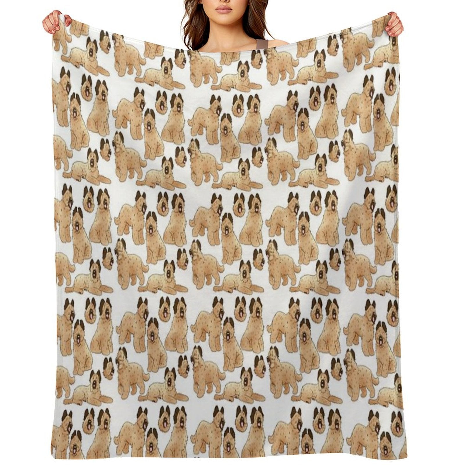 Briard Dog Pattern Durable Throw Blanket