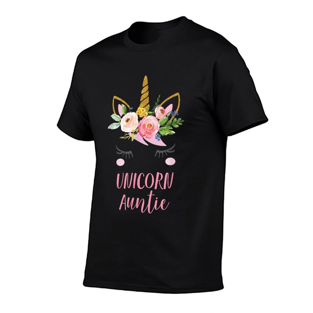 Cute Unicorn Aunt, Boho Auntie Unicorn Gift  Easy-care T-Shirt