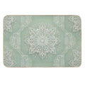 Mandala on Sage Green  Absorbent Bath Mat
