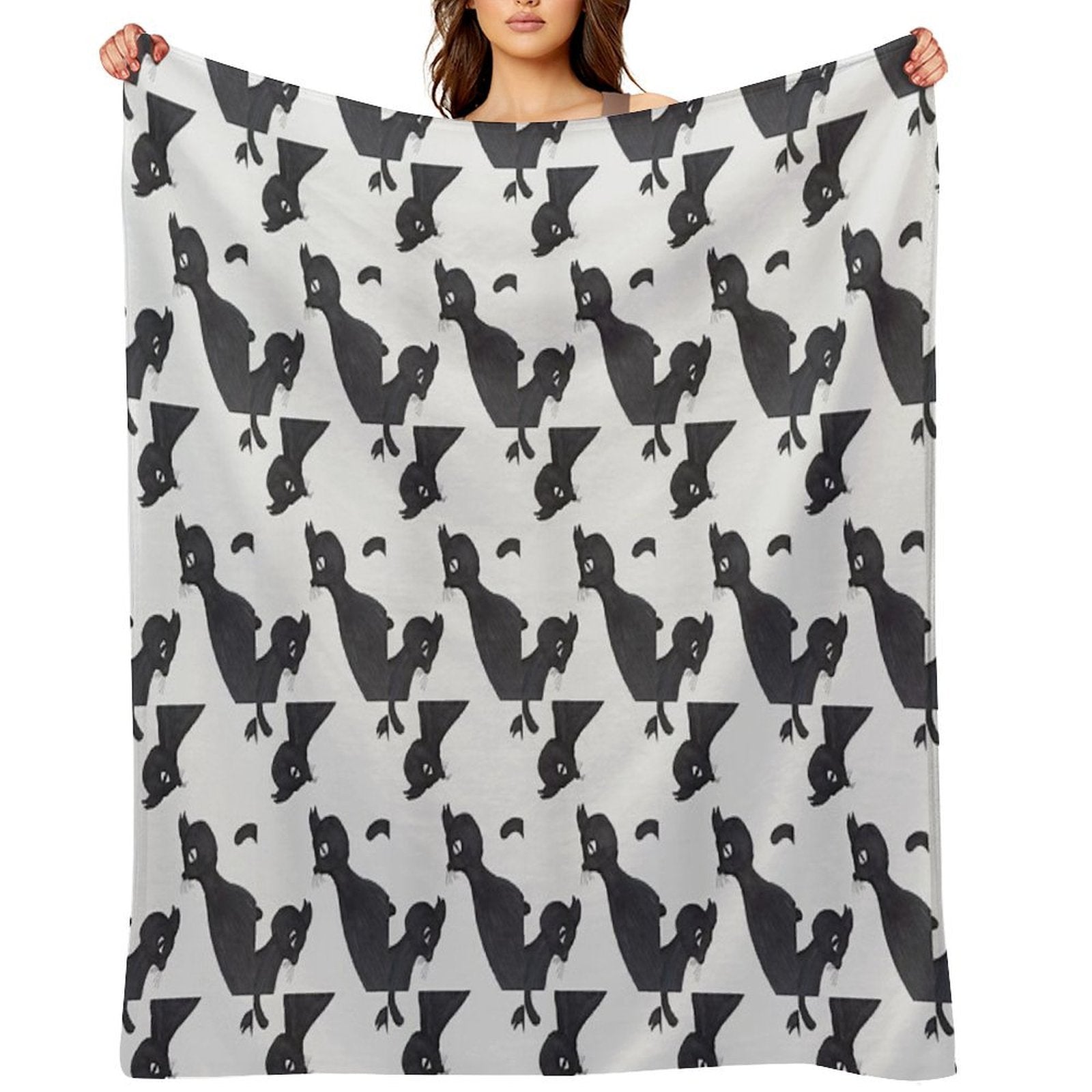 BLACK CAT・5 Easy Care Throw Blanket