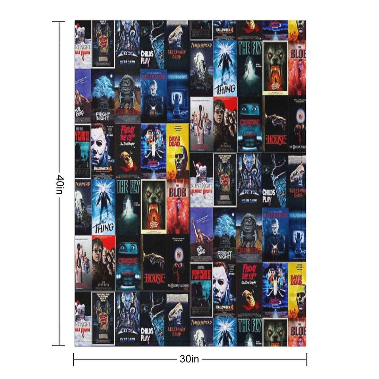 1980s Horror Classics Lightweight Throw Blanket