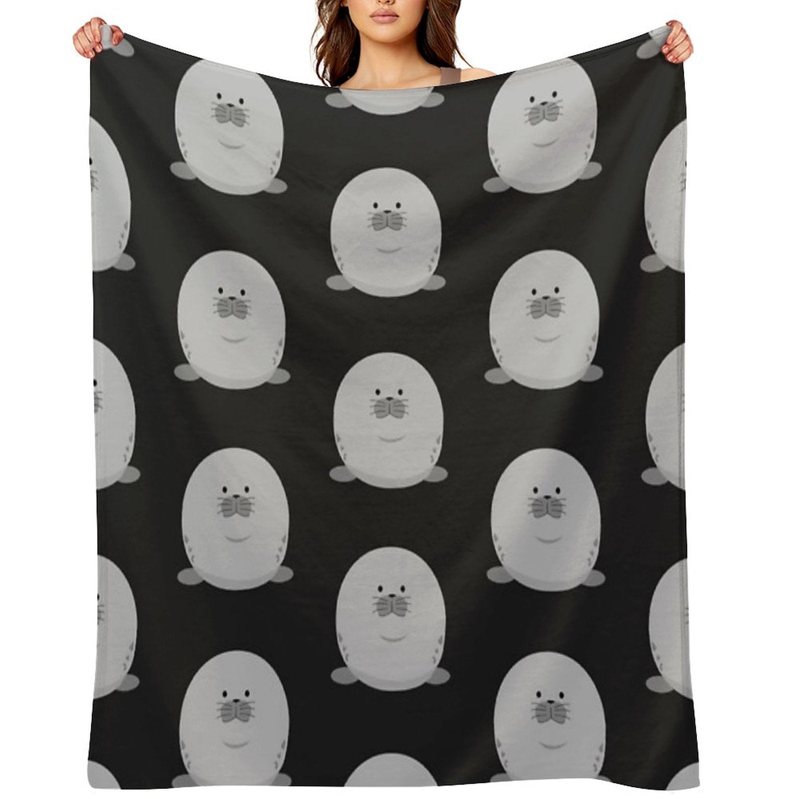 Cute Chonky Seal Durable Throw Blanket