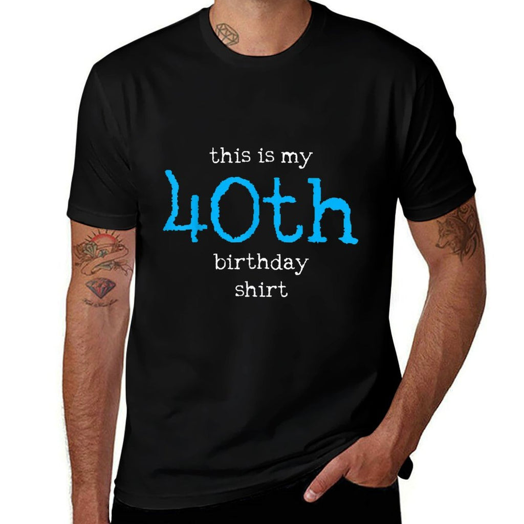 40th Birthday  Oversized Silhouette T-Shirt