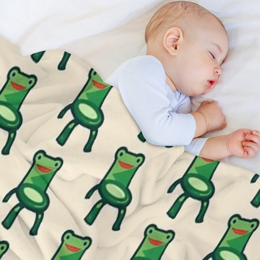 Froggy Chair Velvety-soft Throw Blanket