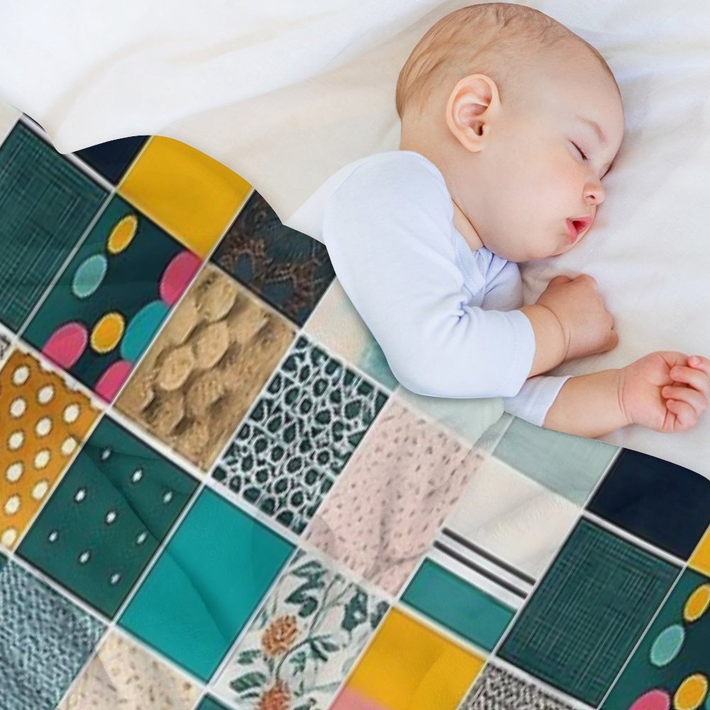 Colorful Patchwork Pattern Anti-pilling Throw Blanket