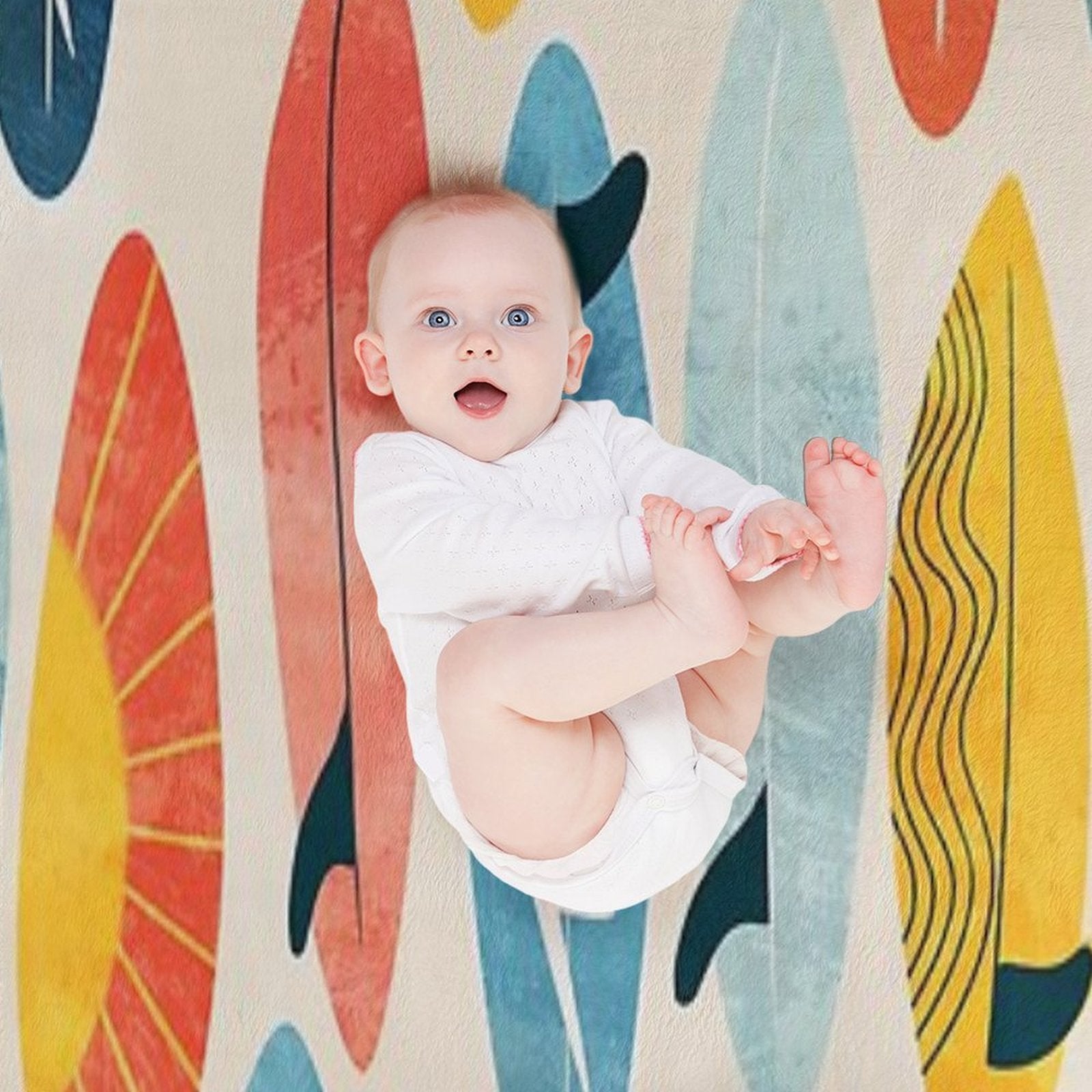 Surfboard White Wrinkle-free Throw Blanket