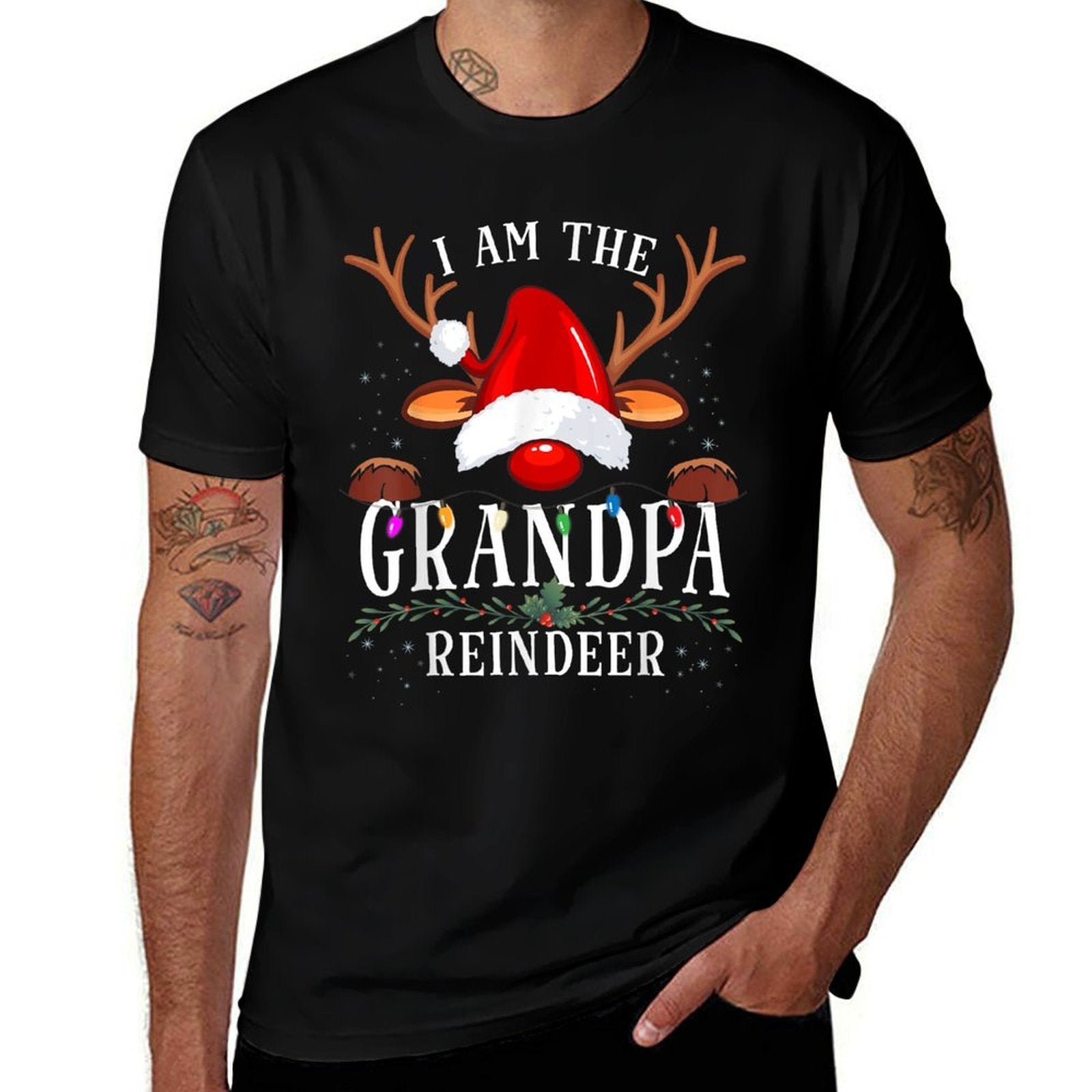 I Am The Grandpa Reindeer Christmas Family  Soft T-Shirt
