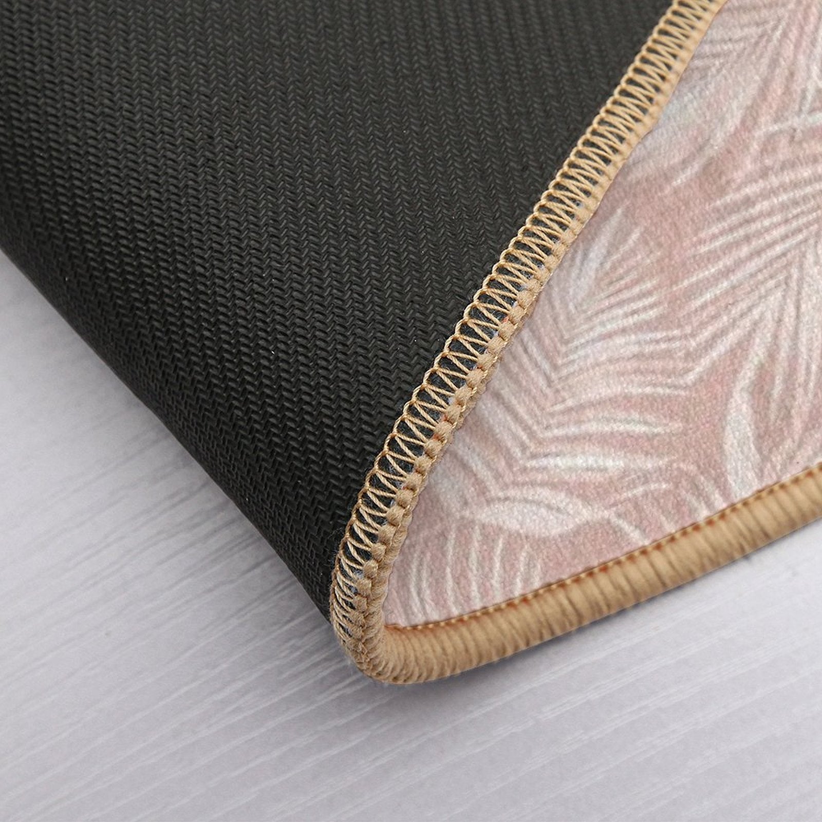 Palm Leaf Seamless Pattern  Easy Maintenance Bath Mat