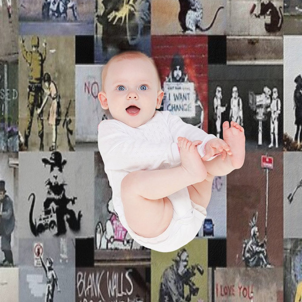 Banksy Eco-conscious Throw Blanket
