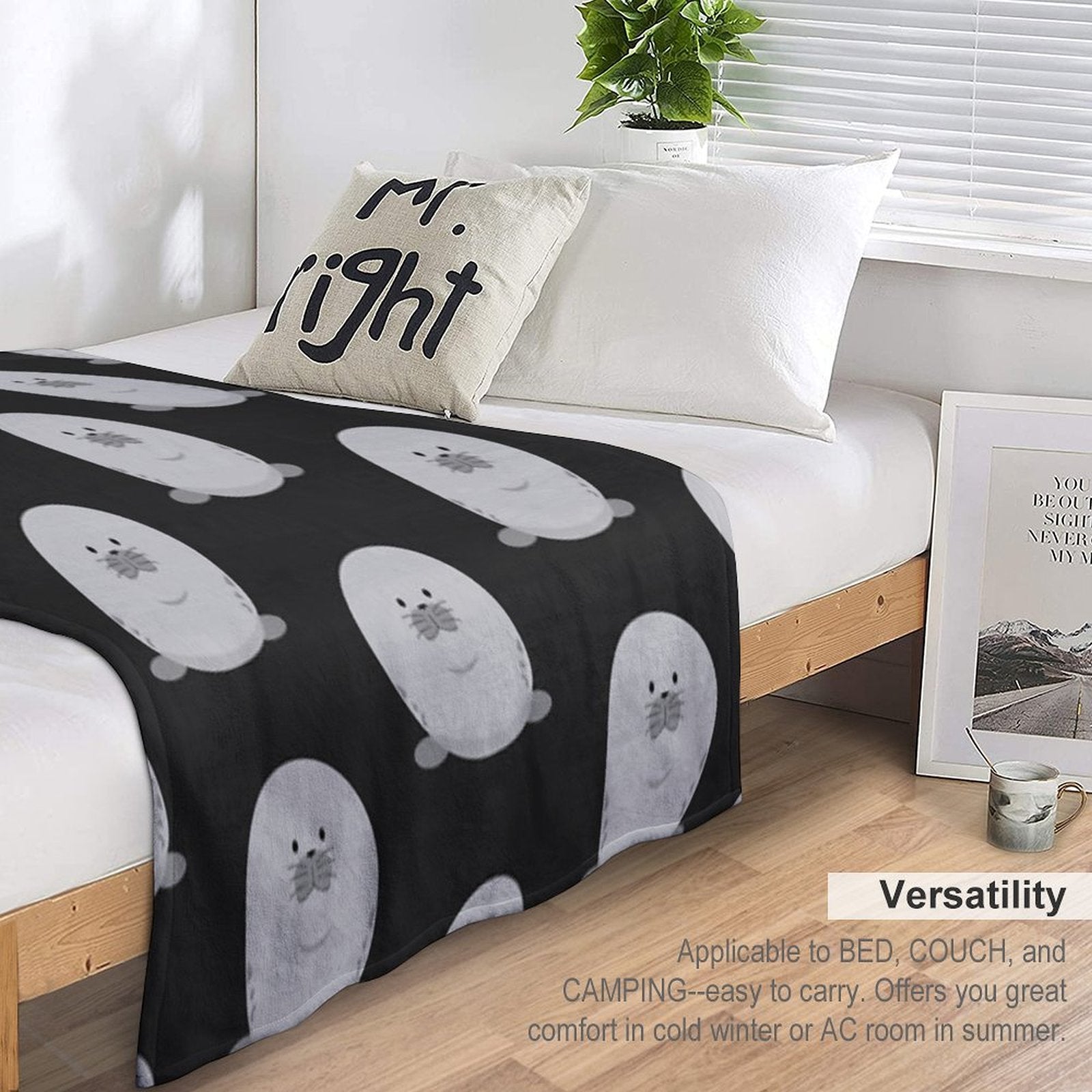 Cute Chonky Seal Durable Throw Blanket